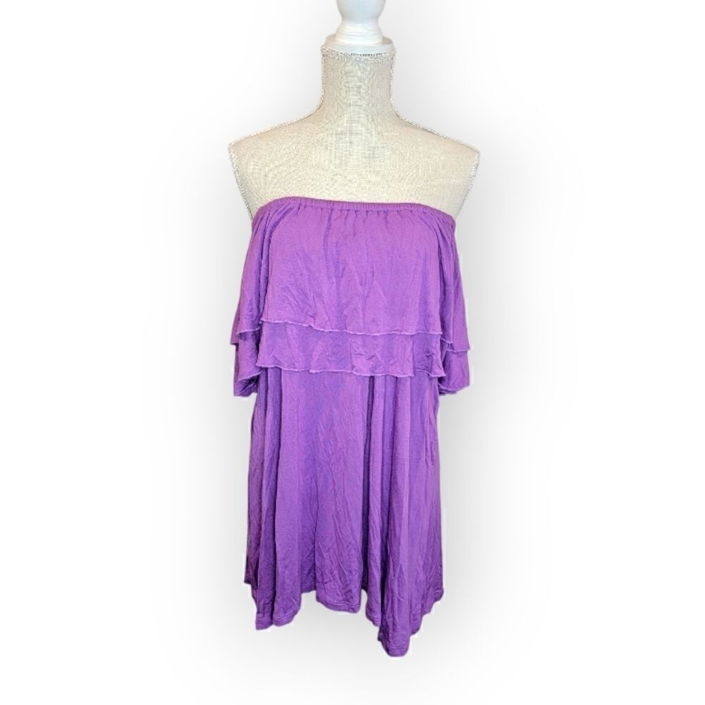 New Context Purple Blouse Top 1X - Picture 5 of 6